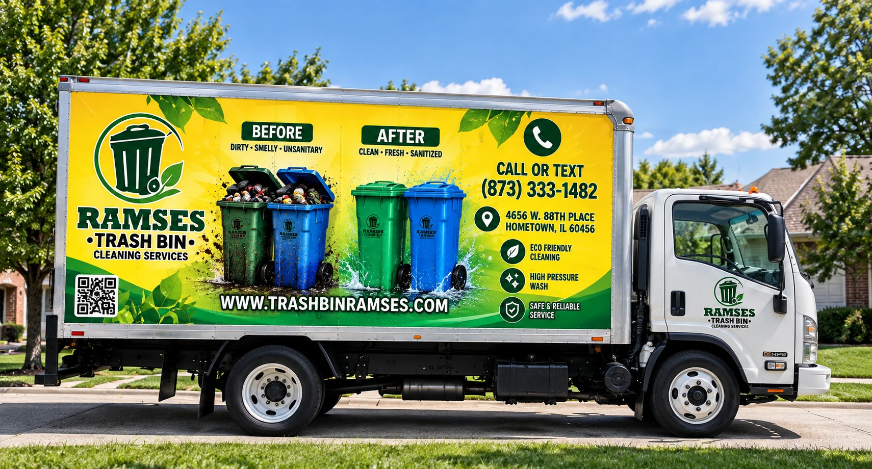 Ramses Trash Bin Cleaning Services truck